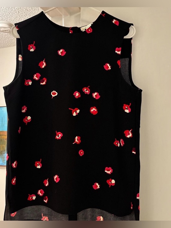 kate spade Tops - Kate Spade- black cherry blossom sleeveless shell/blouse (12)